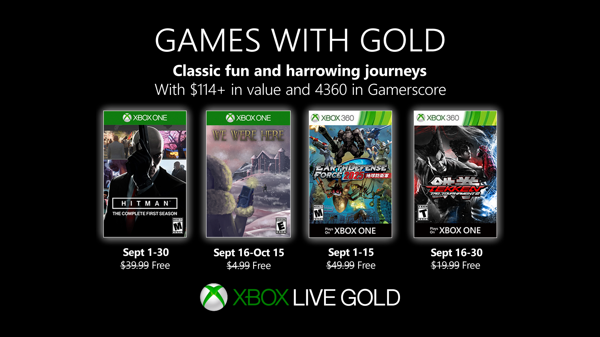 Video For Games with Gold: Diese Spiele gibt es im September gratis