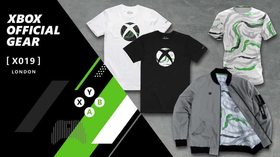 X019: Exklusiver Xbox Wireless Controller und Xbox Official Gear im Camouflage-Design 