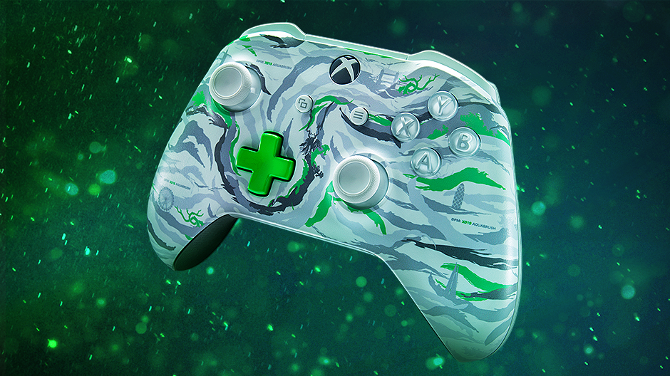 X019: Exklusiver Xbox Wireless Controller und Xbox Official Gear im Camouflage-Design HERO