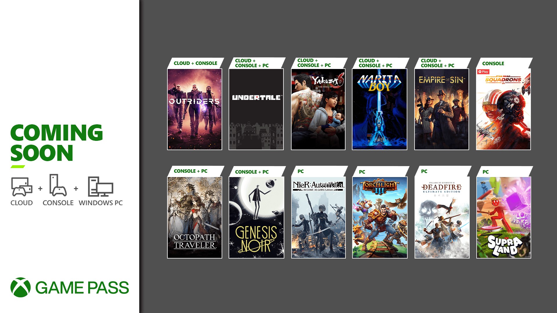 Neu im Xbox Game Pass: Outriders, Star Wars: Squadrons und mehr!: HERO