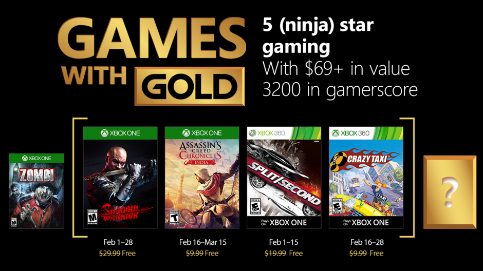 Games with Gold Februar 2018