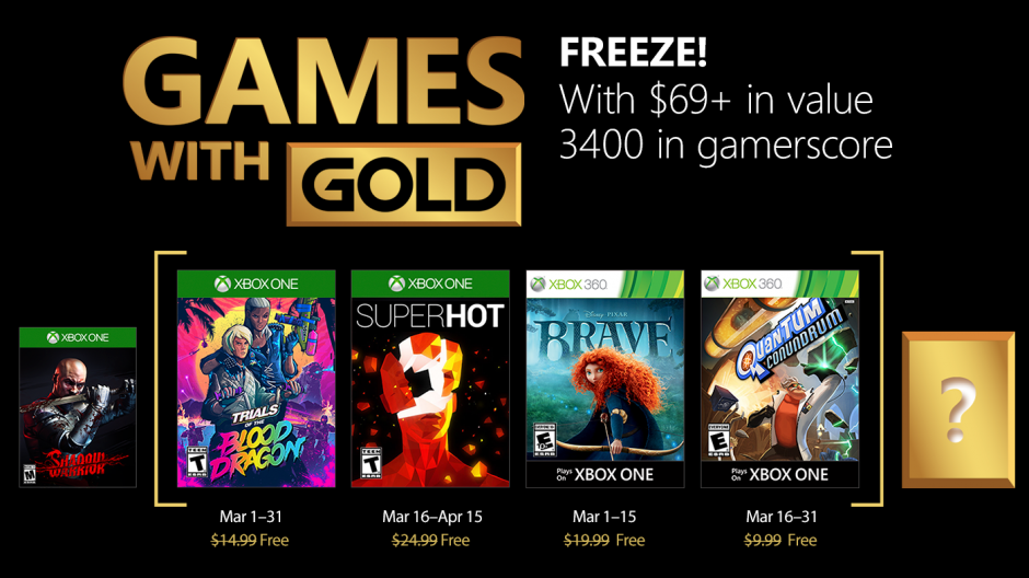 Video For New Games with Gold for March 2018