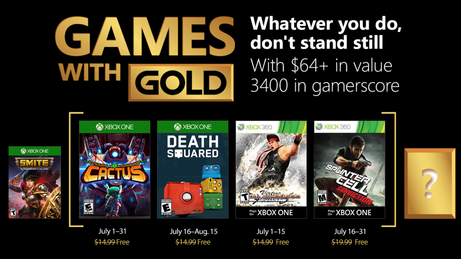 Video For New Games with Gold for July 2018