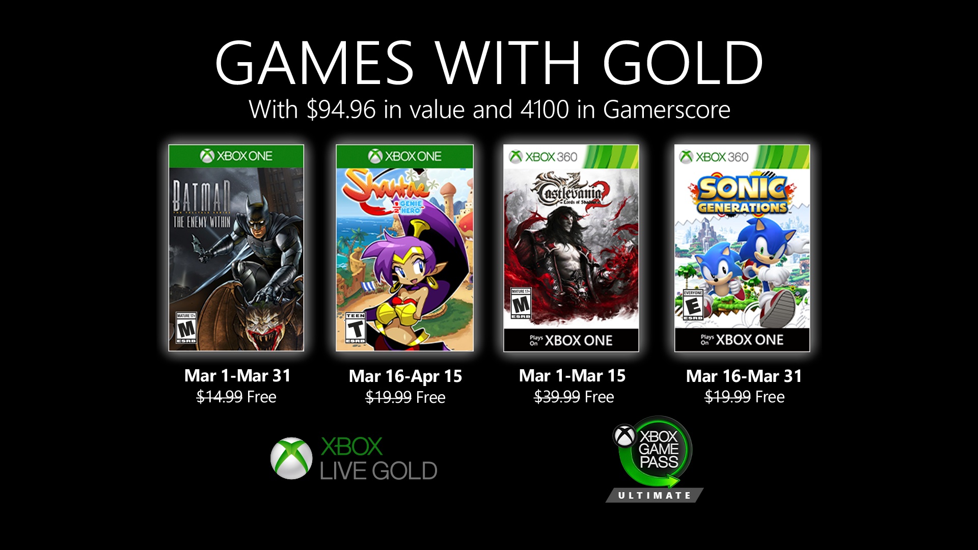 xbox one games with gold august 2020