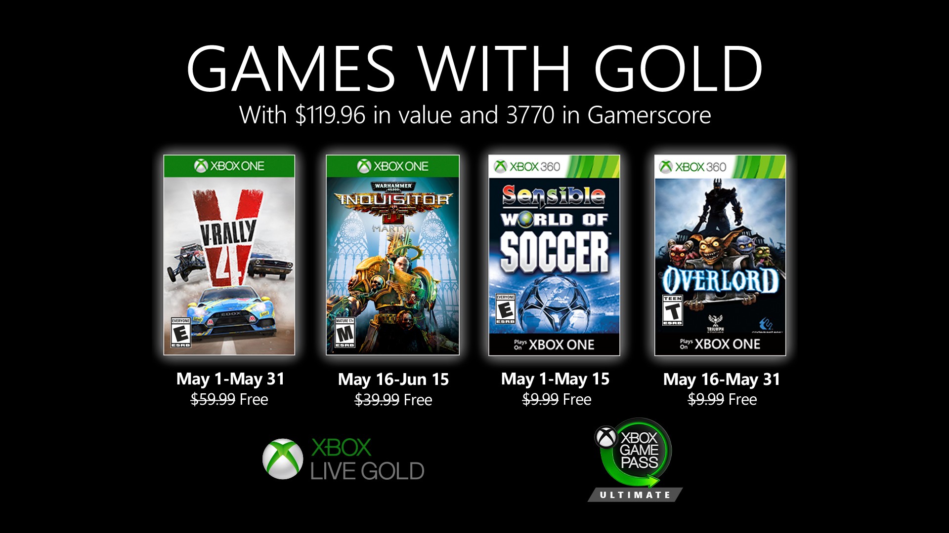 Video For New Games with Gold for May 2020