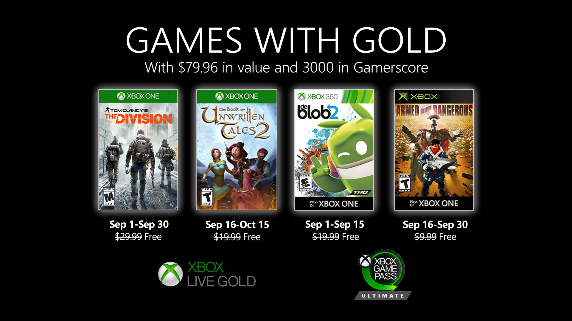 Video For New Games with Gold for September 2020