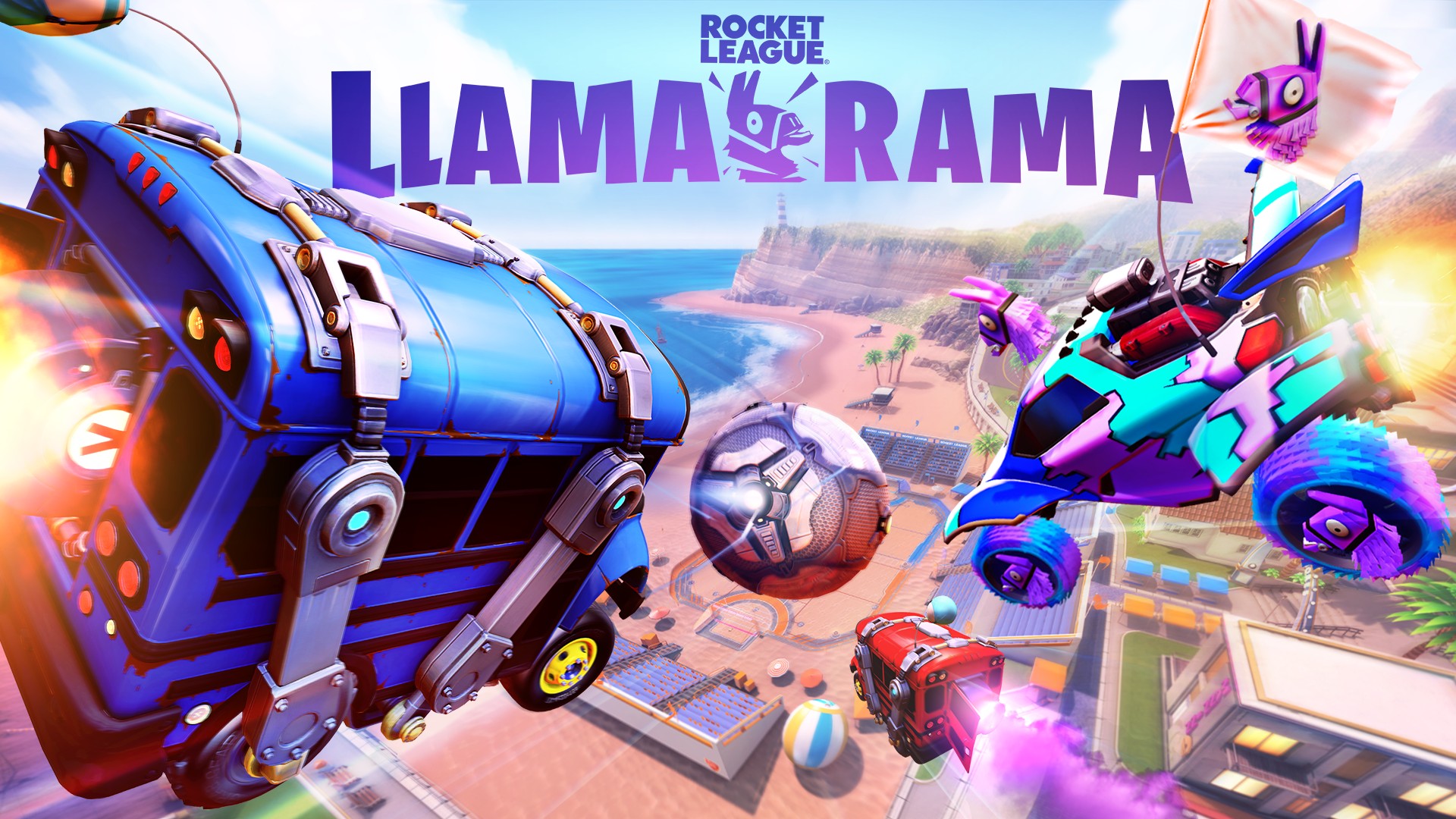 Start Your Engines For Llama Rama A Fortnite Rocket League Crossover Event Xbox Wire