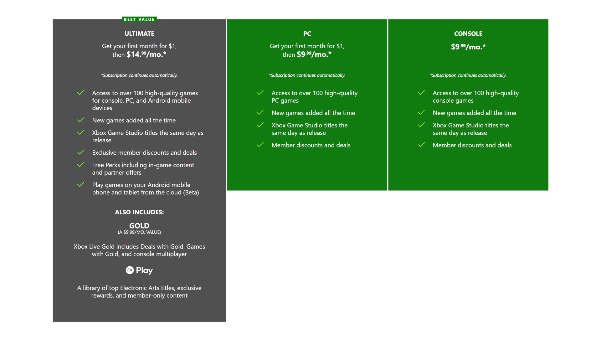 Xbox Game Pass SKU Chooser