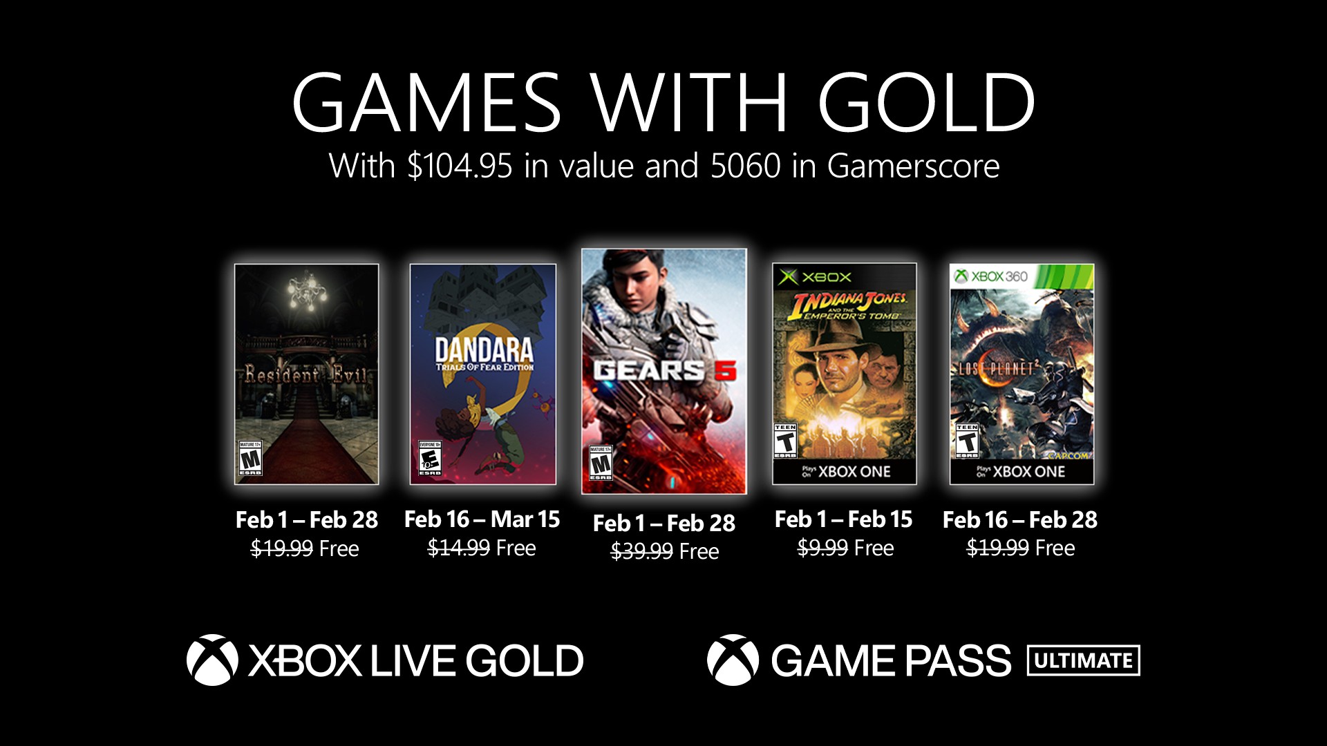 New Games With Gold For February 21 Featuring Gears 5 And More Xbox Wire