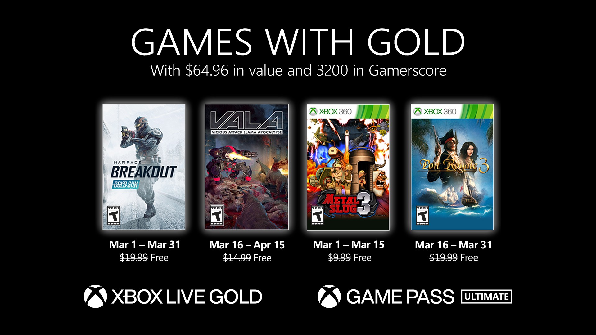 Video For New Games with Gold for March 2021