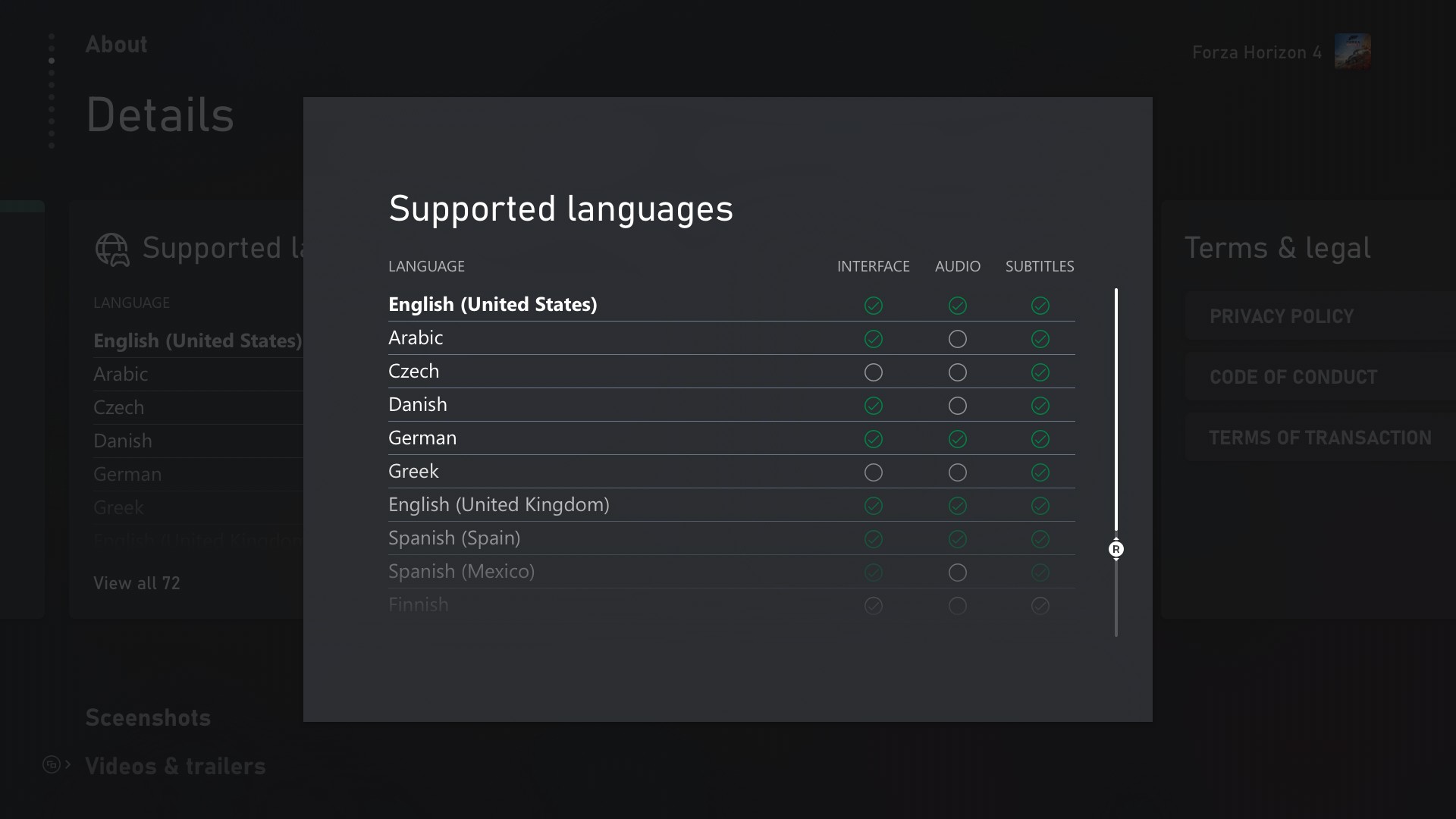 Xbox Supported Languages
