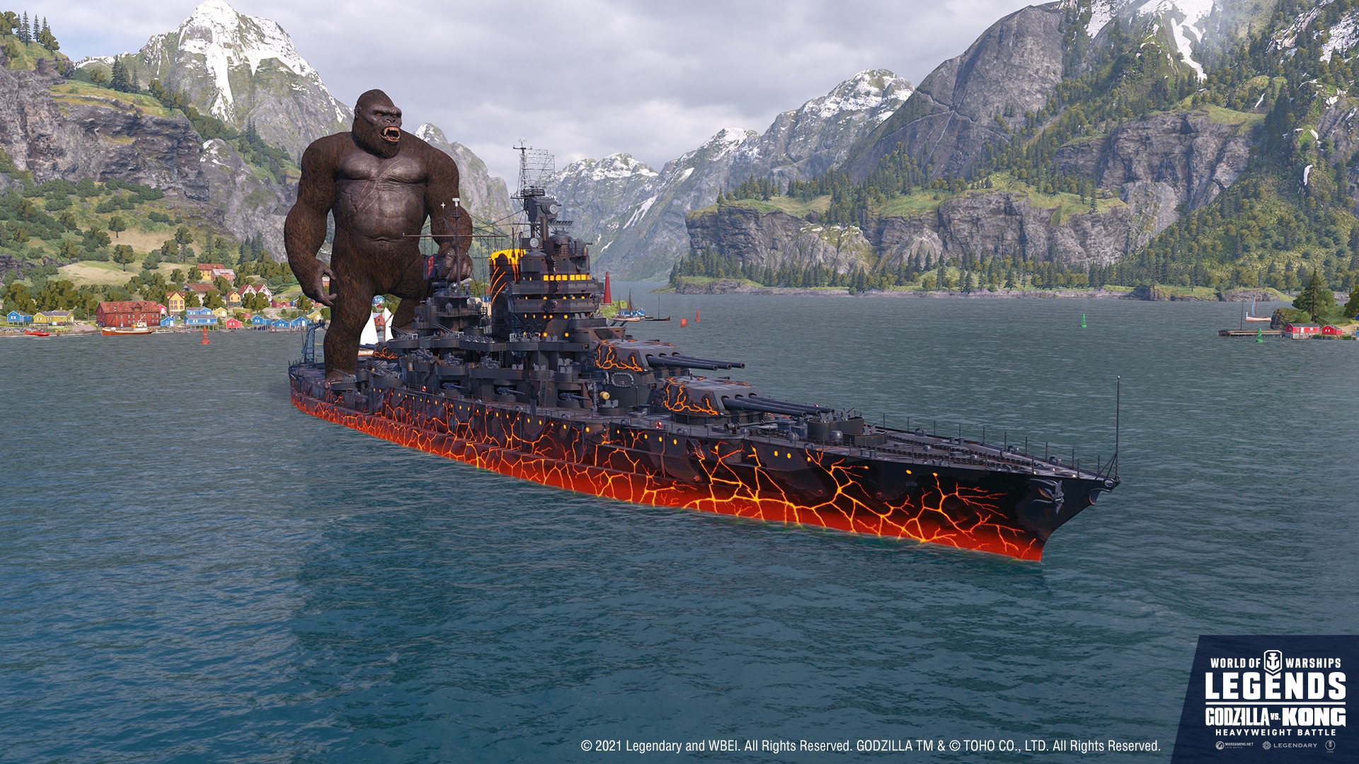 Godzilla and Kong Clash in World of Warships Legends May Update Xbox