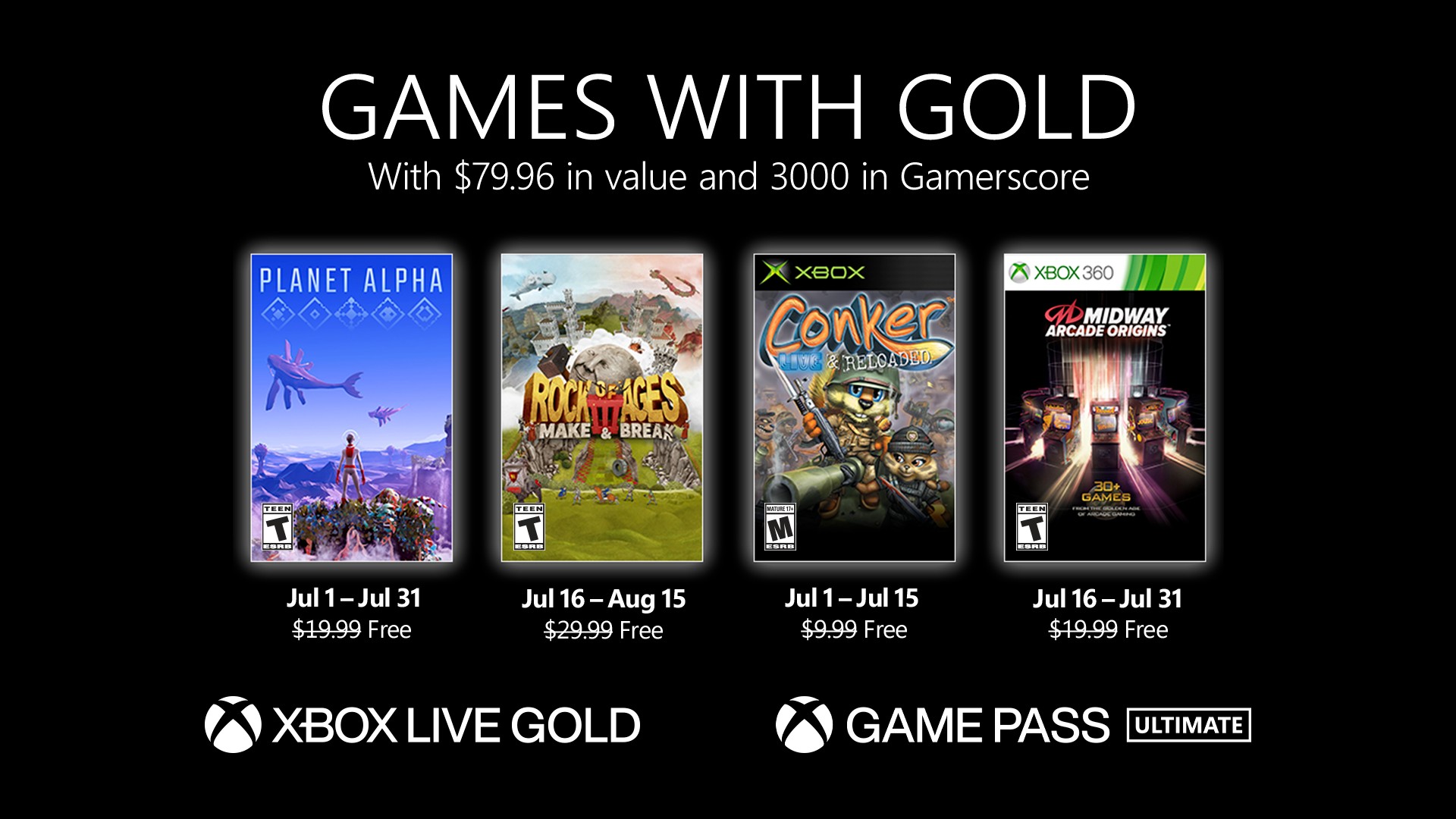 Video For New Games with Gold for July 2021