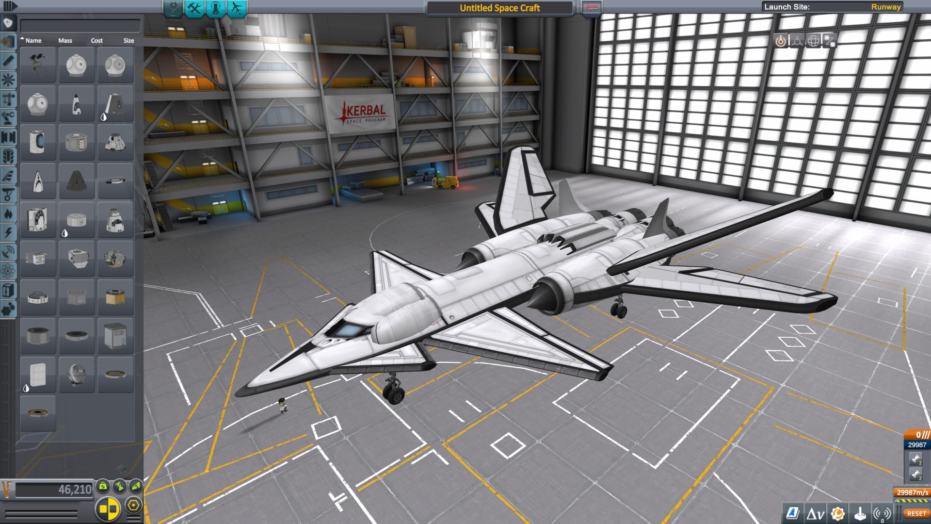 gigantic kerbal space program airplane