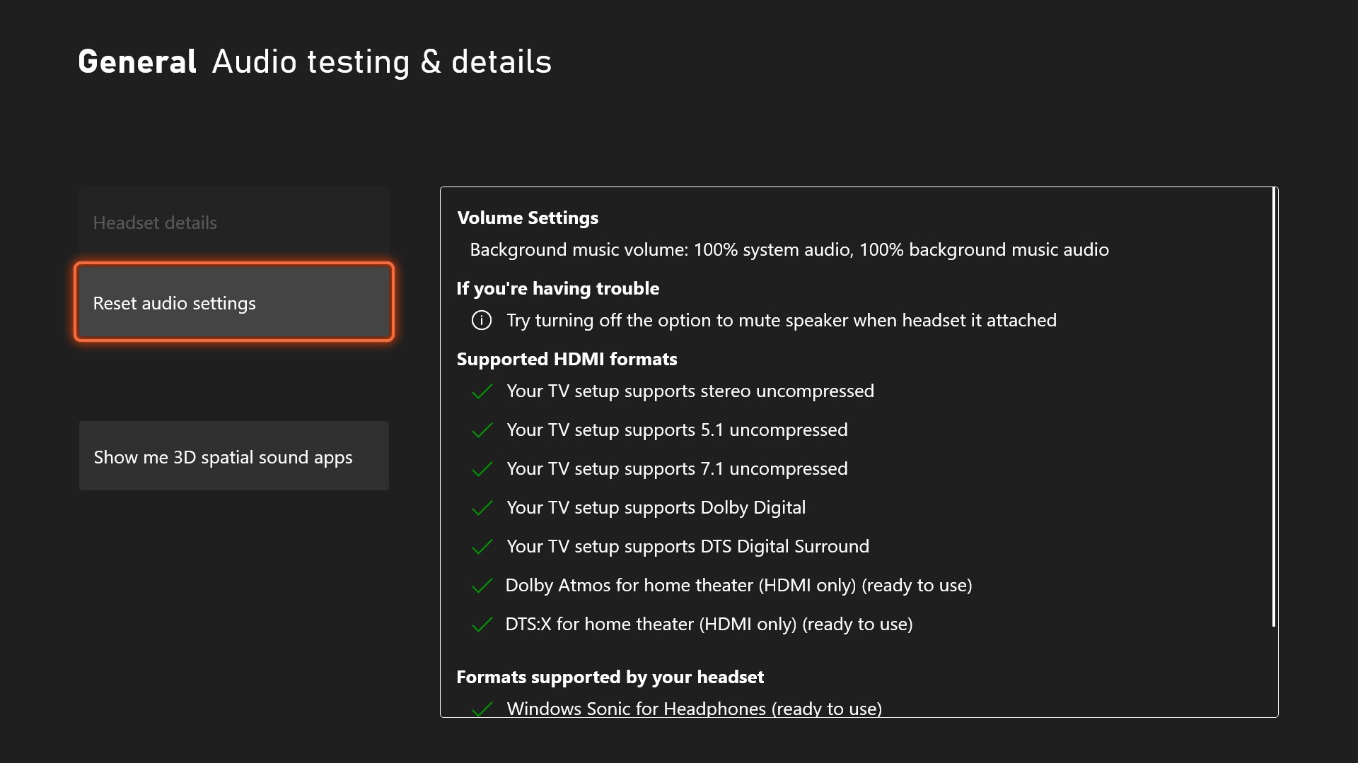 Audio Settings asset