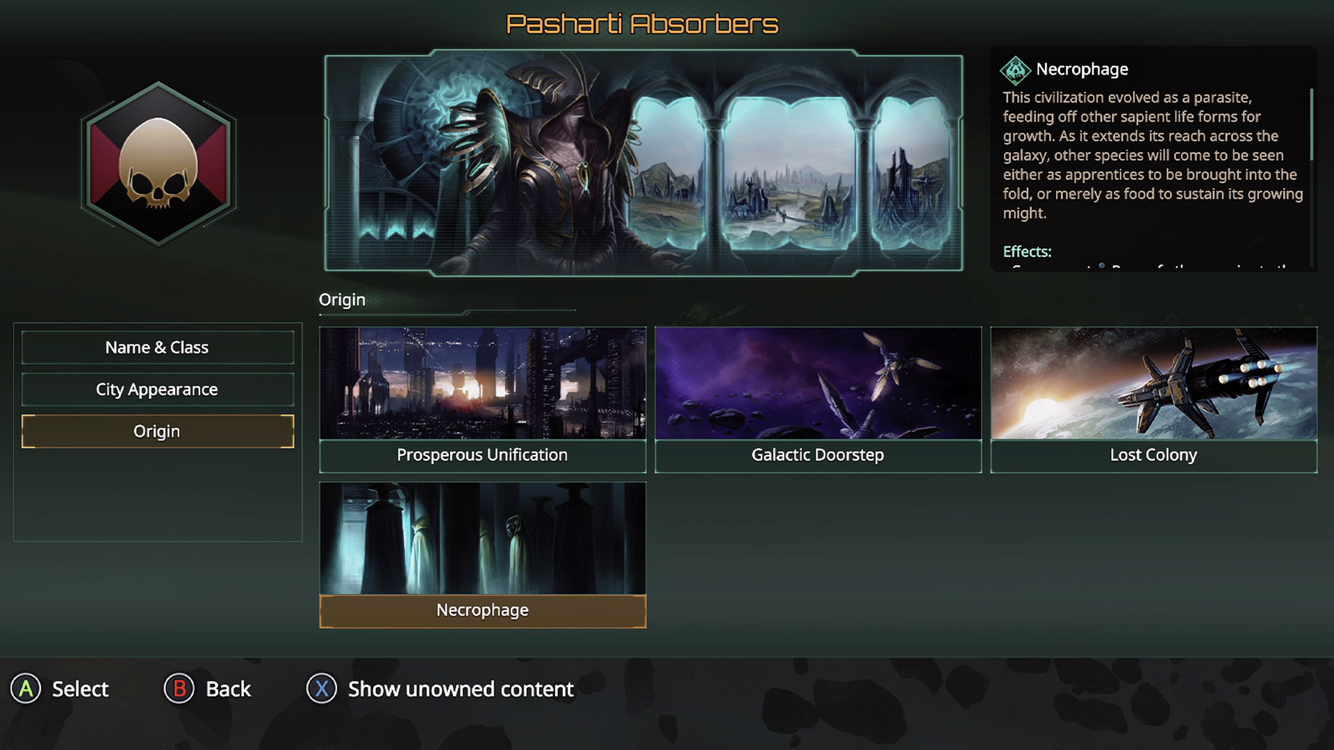 menu screenshot