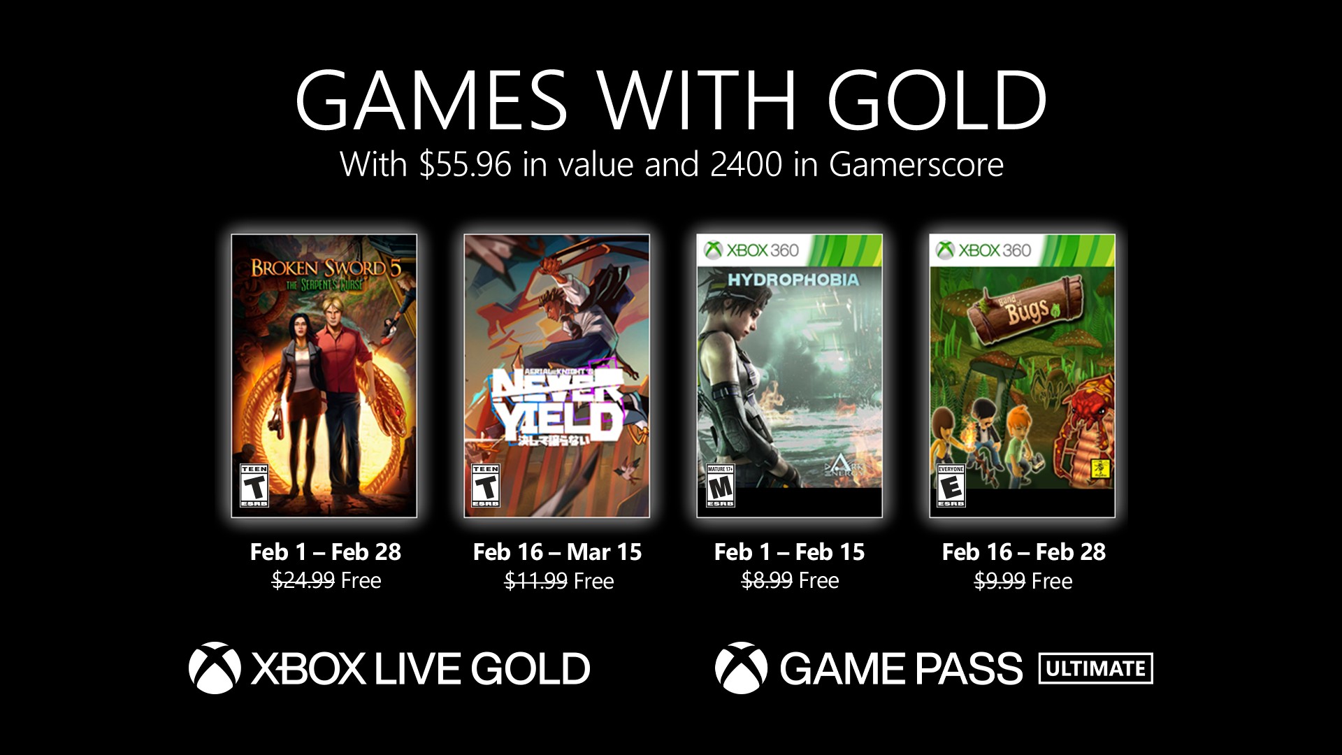 February Games with Gold 2022