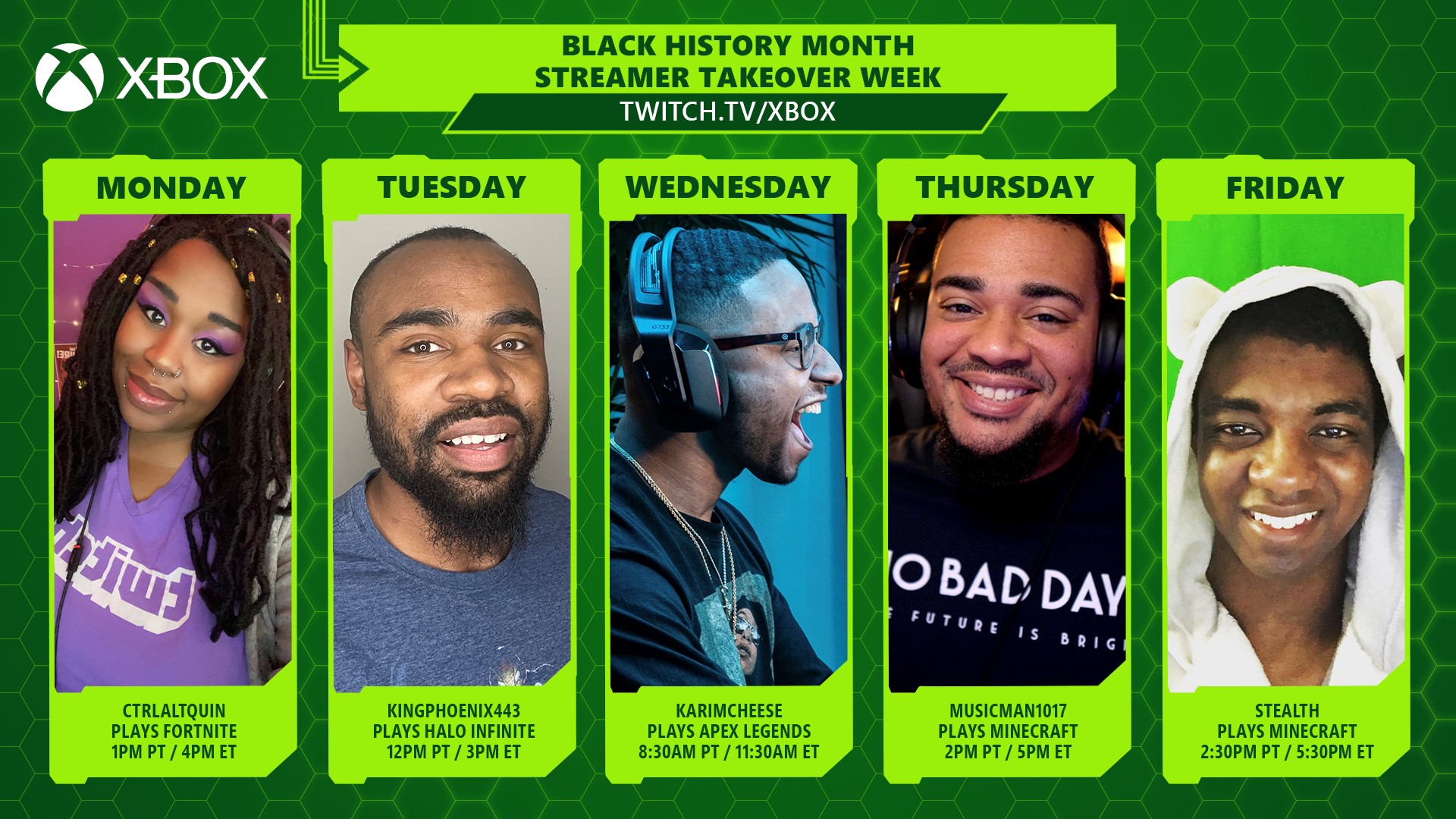 Xbox Celebrates Black History Month with Support of Black Creators,  Players, and a Culture of Inclusion - Xbox Wire
