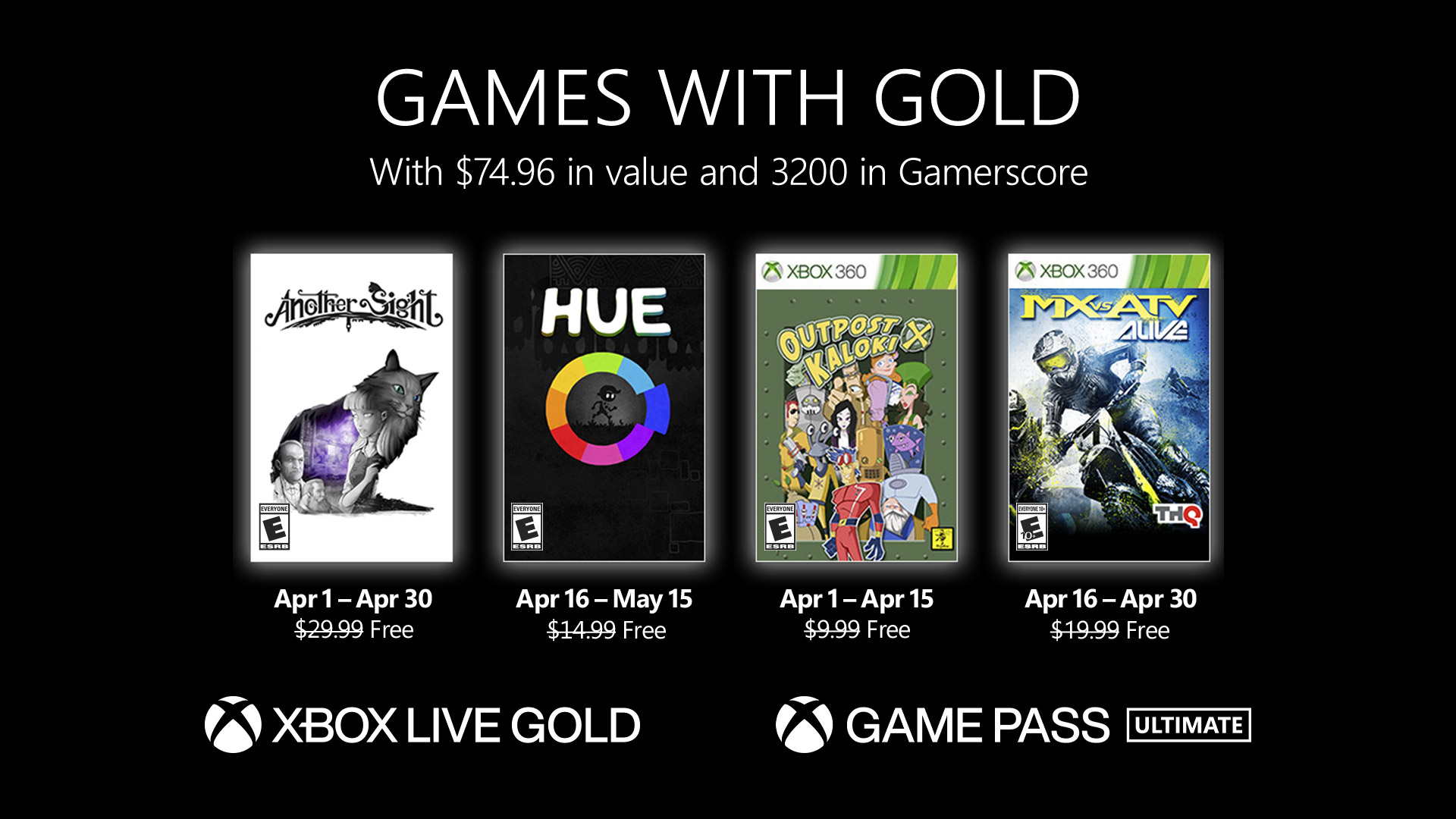 Raar Fruitig het is mooi New Games with Gold for April 2022 - Xbox Wire