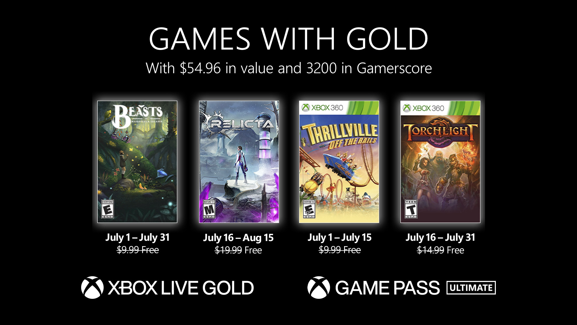 Video For New Games with Gold for July 2022
