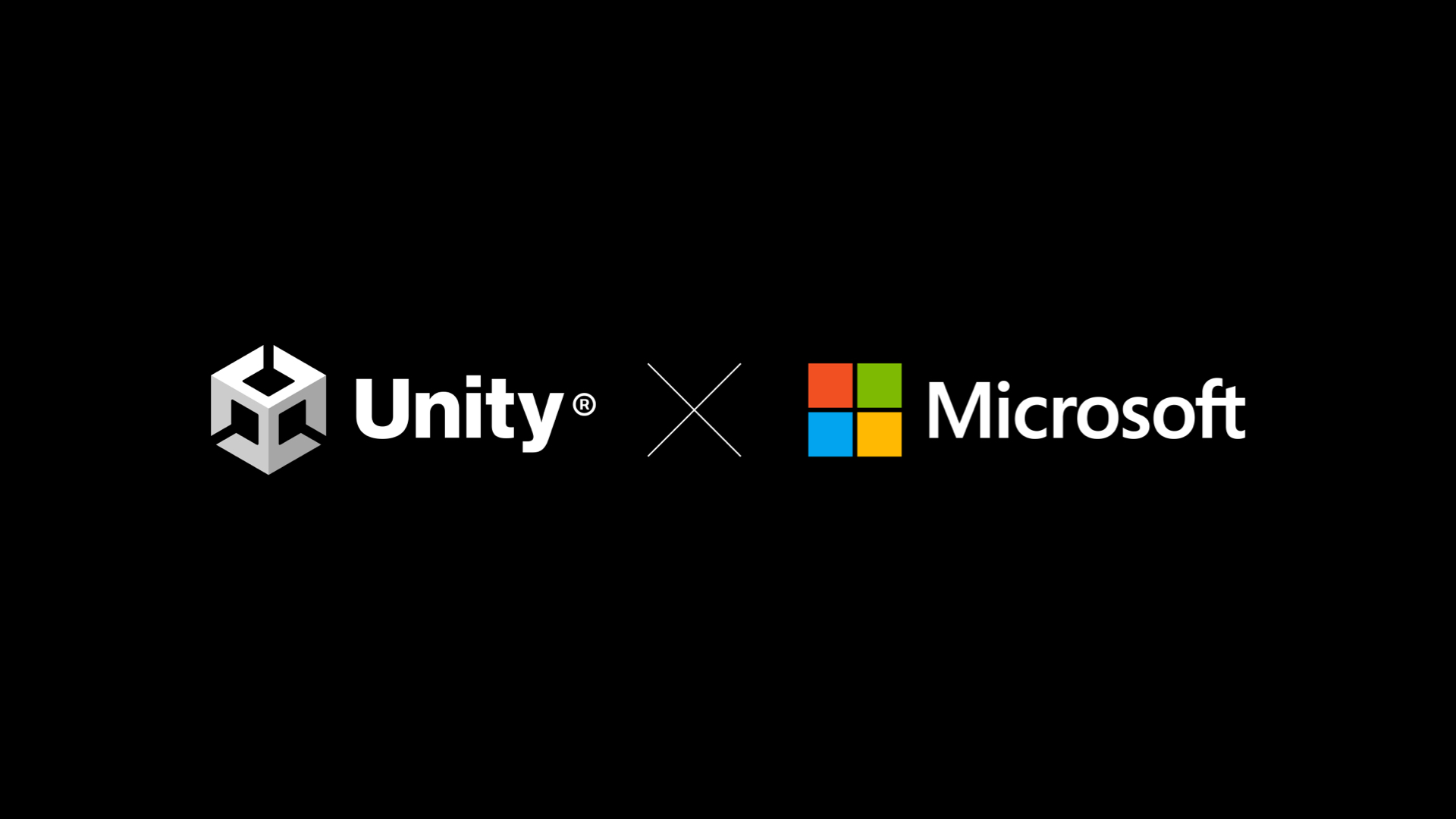 Image featuring Unity and Microsoft logos.