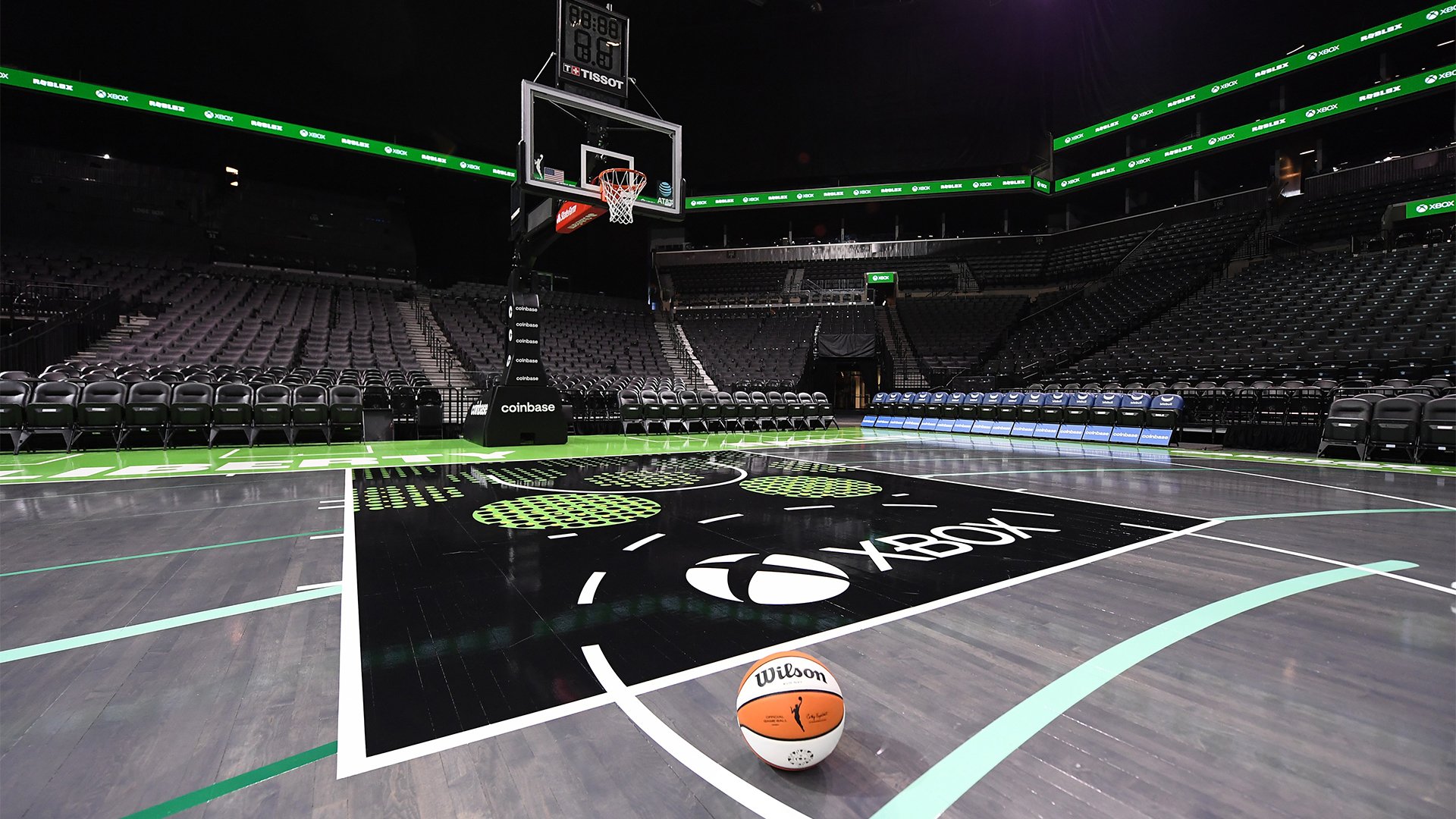 NY Liberty and Roblox Basketball Court Design Image