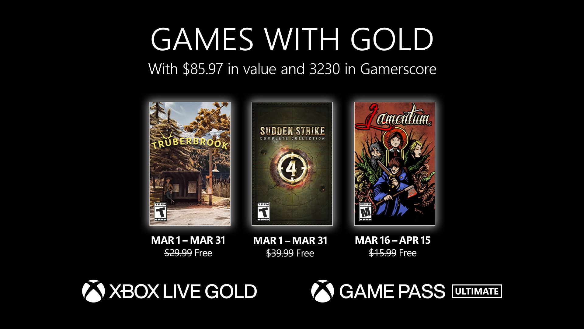 Games With Gold - March