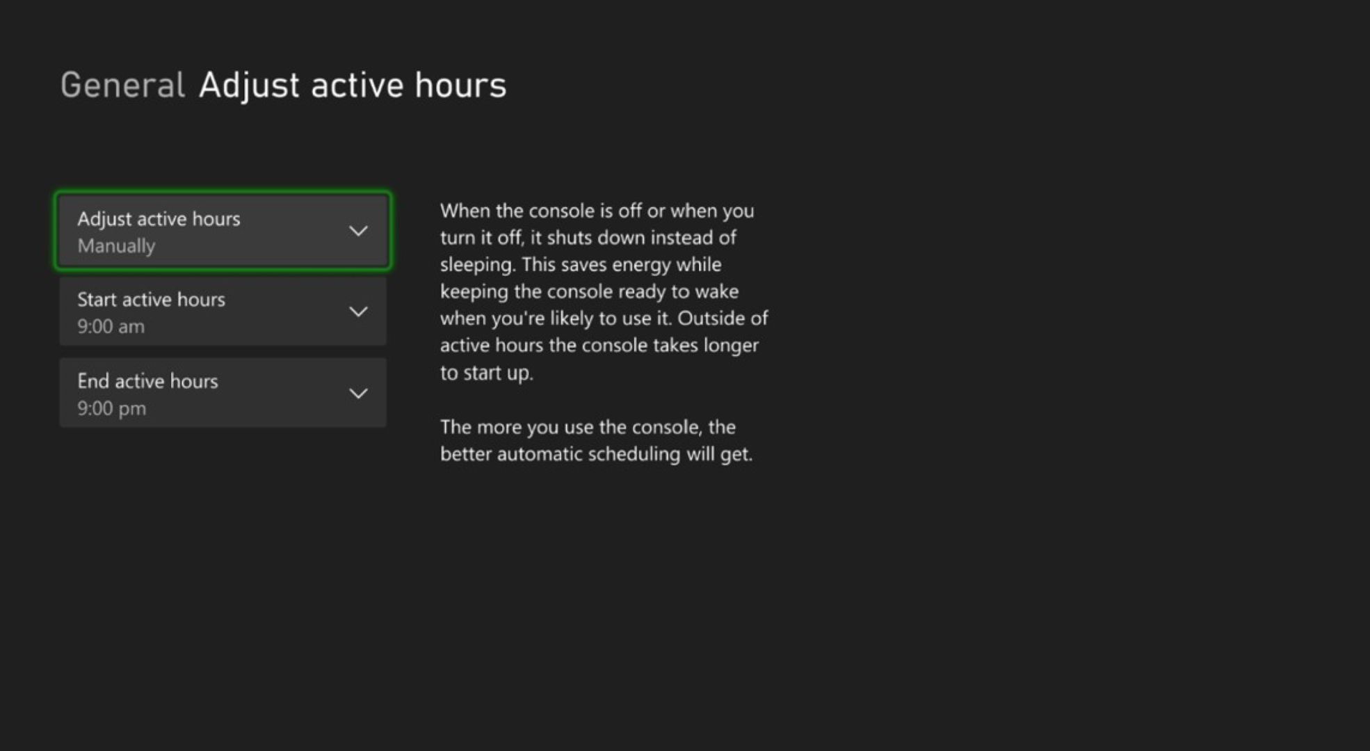 Adjust Active Hours 