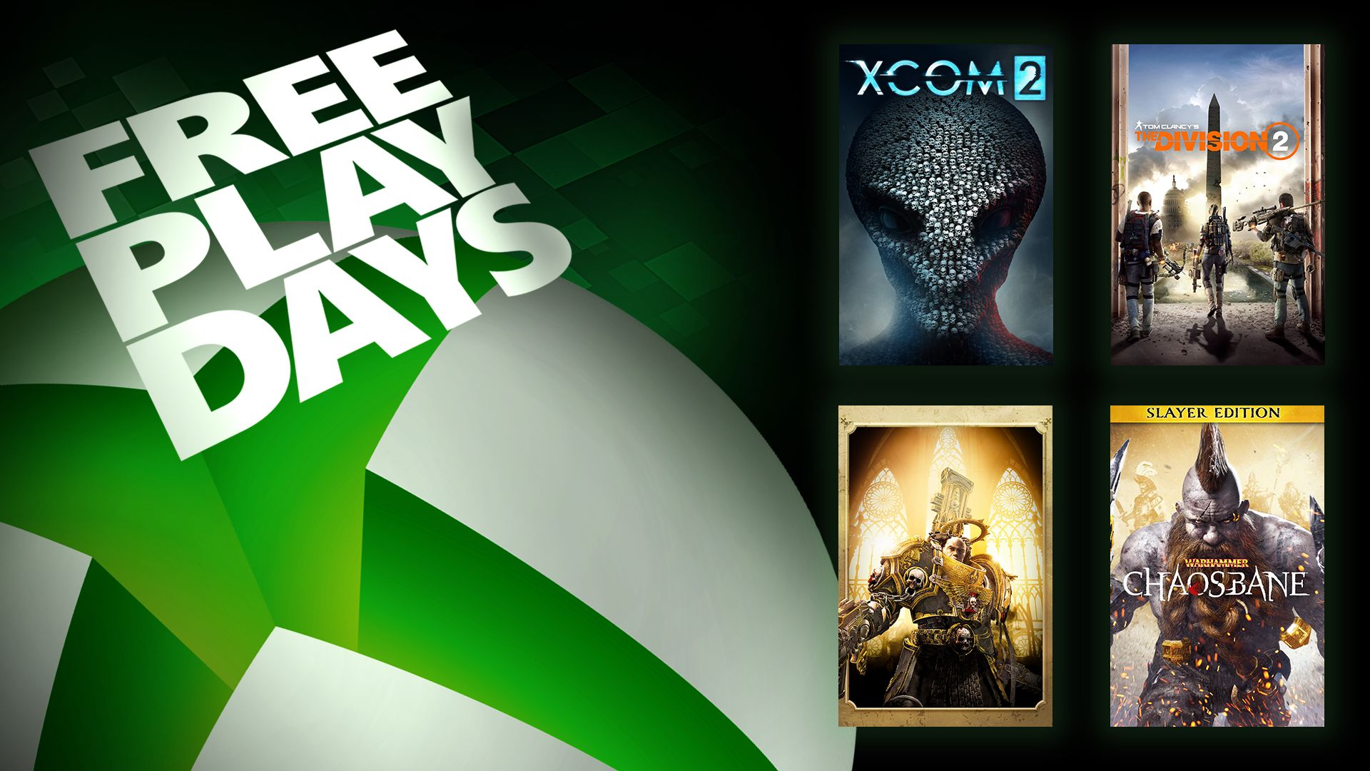 Free Play Days – XCOM 2, Tom Clancy's The Division 2, Warhammer 40,000: Inquisitor - Martyr Ultimate Edition, and Warhammer: Chaosbane Slayer Edition Xbox X|S - Xbox Wire