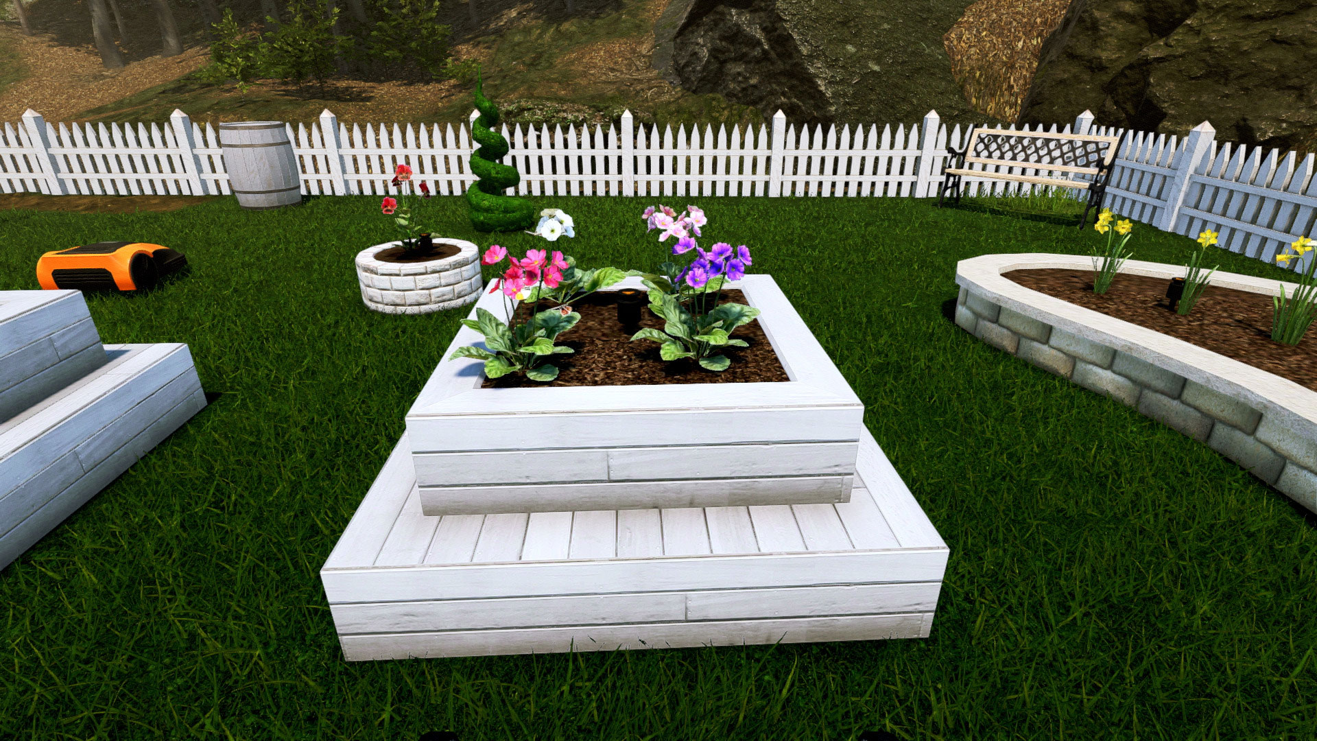 Garden sim flower bed
