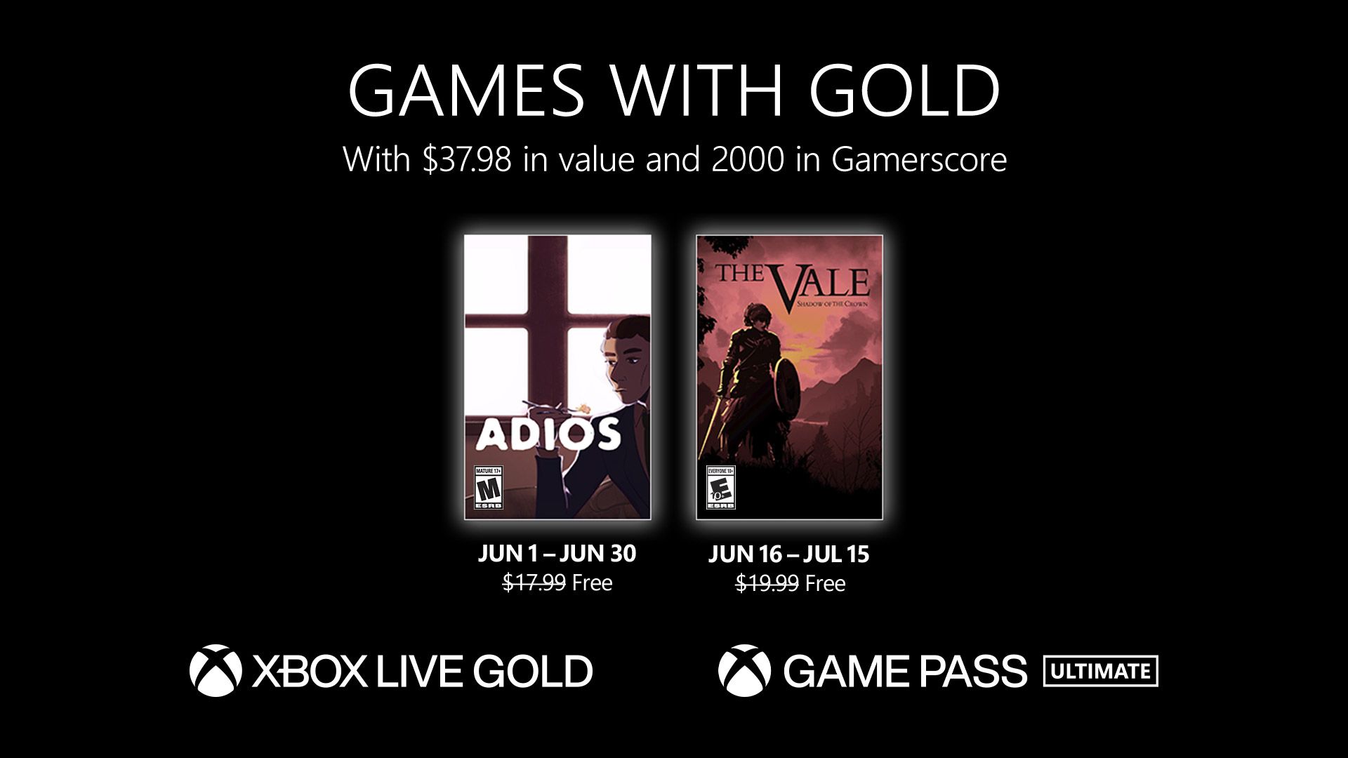 Xbox Games with Gold August 2023: free games available now