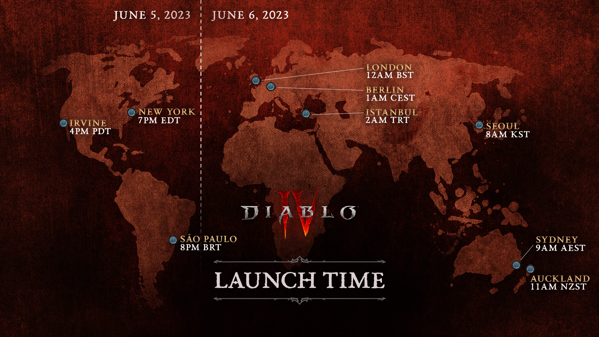 Diablo 4 official launch times