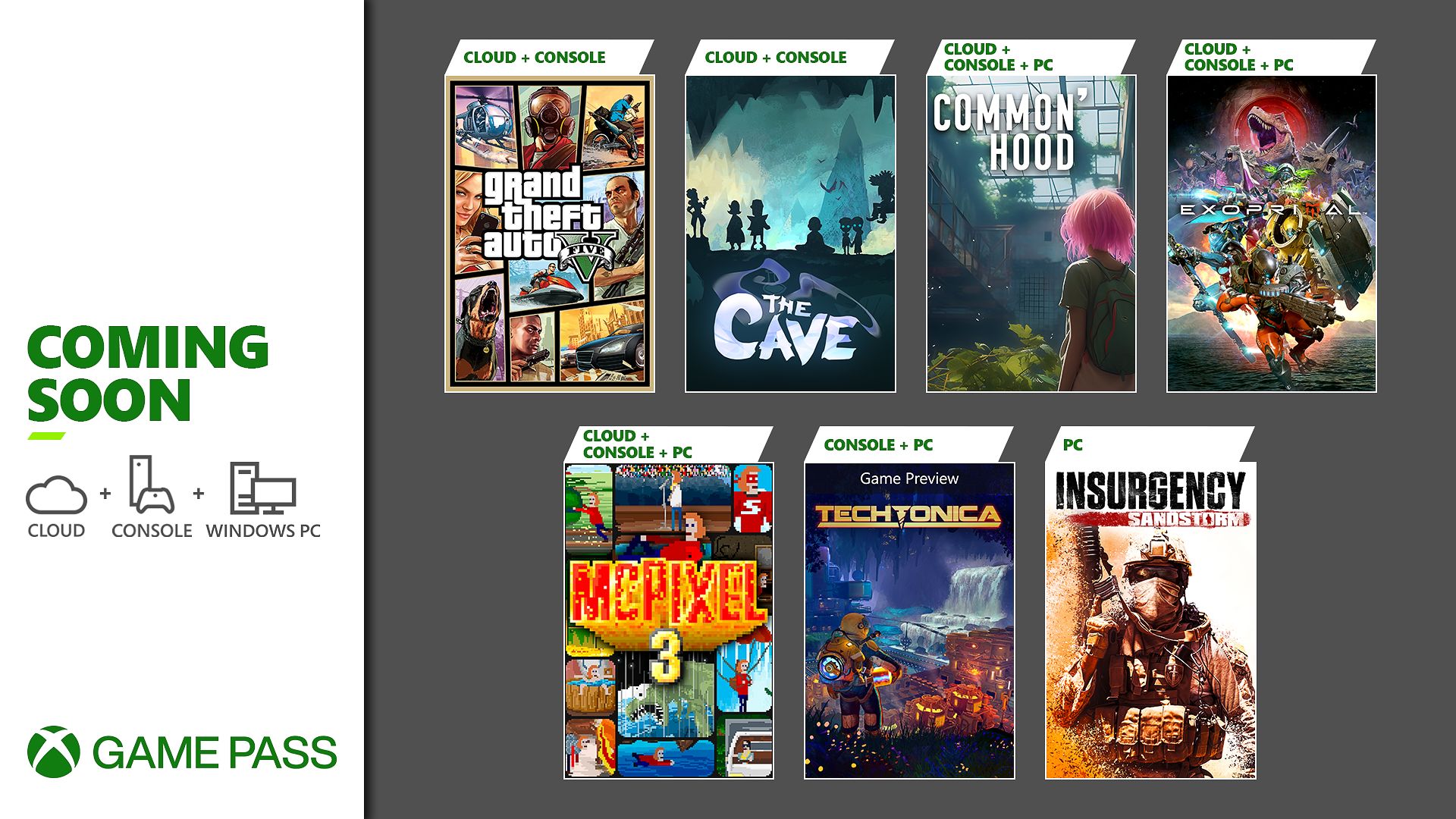 Coming to Xbox Game Pass: Exoprimal, Grand Theft Auto V, Techtonica, and  More - Xbox Wire