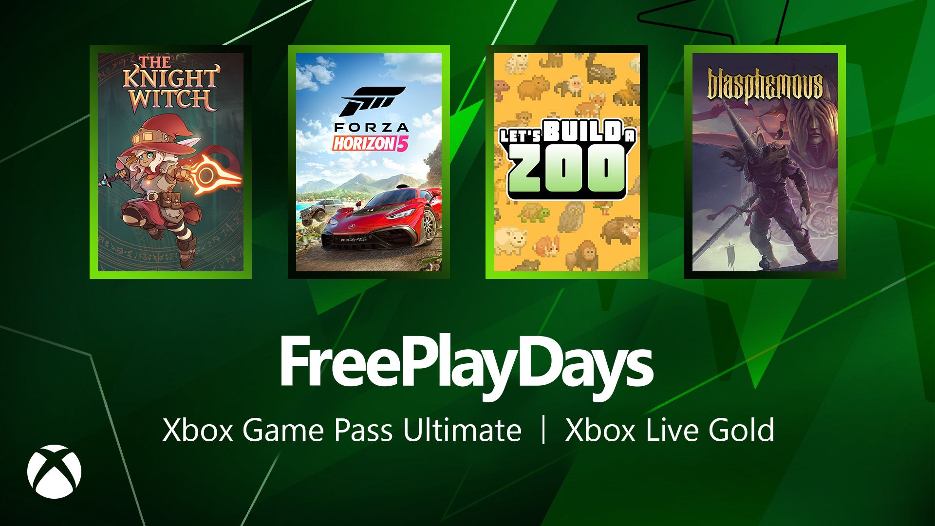 Free Play Days – The Knight Witch, Forza Horizon 5, Let's Build a Zoo, and  Blasphemous - Xbox Wire