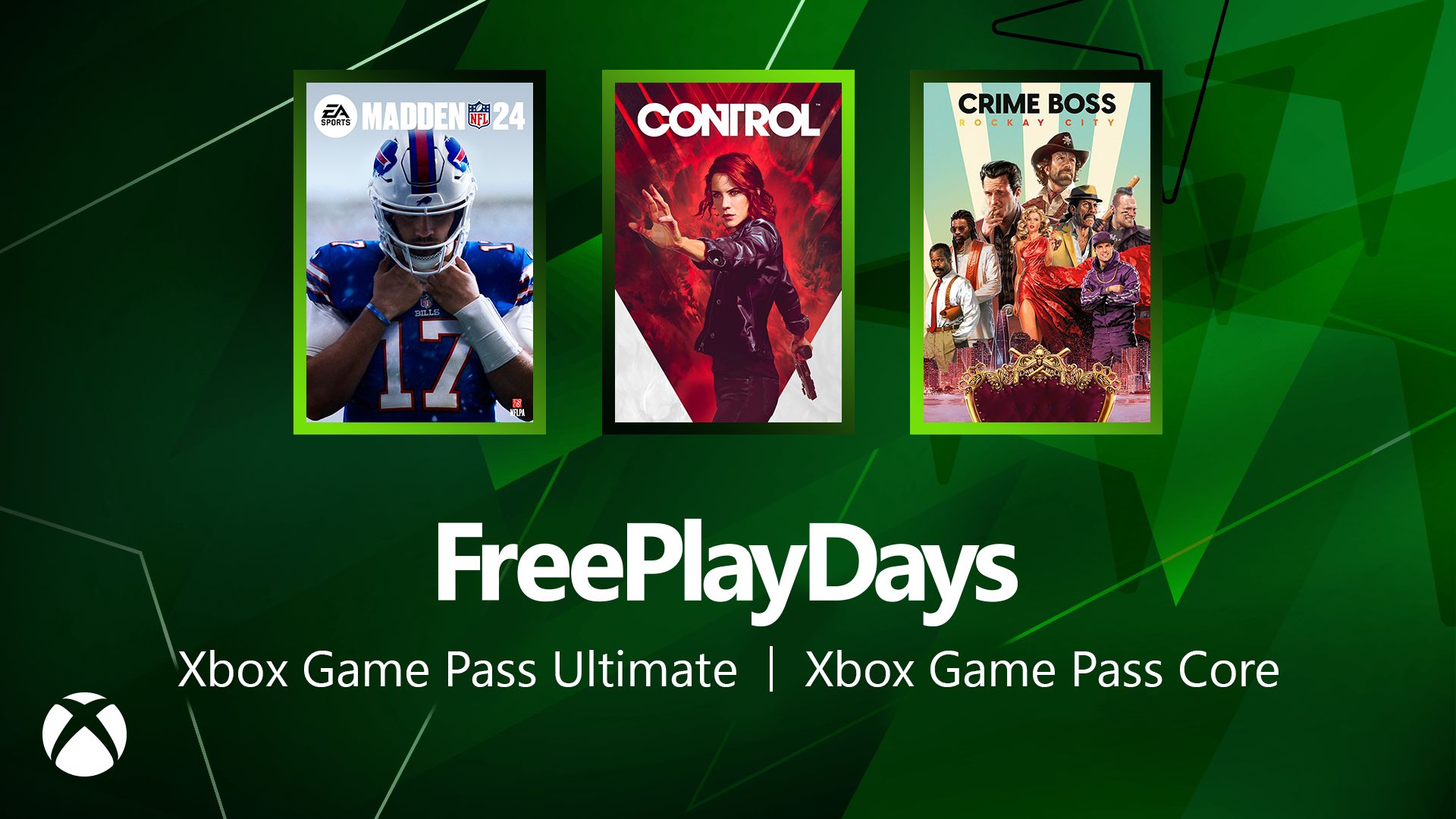 Free Play Days – Madden NFL 24, Control, and Crime Boss: Rockay City - Xbox  Wire