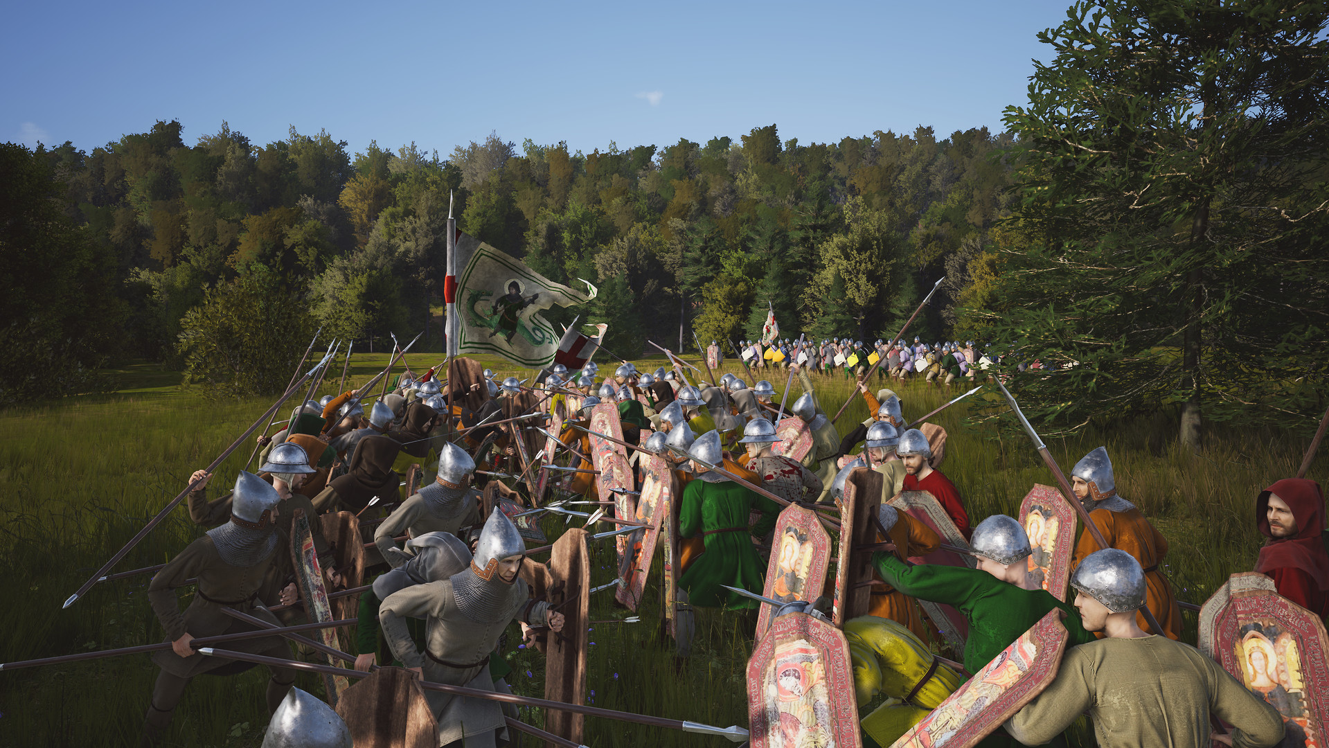 Screenshot of an army in Manor Lords
