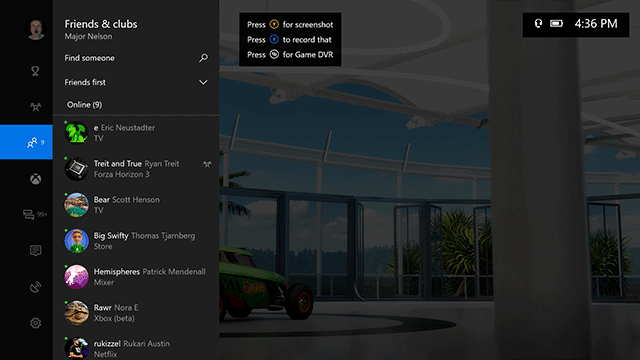 Mixer Co-streaming on Xbox One UI