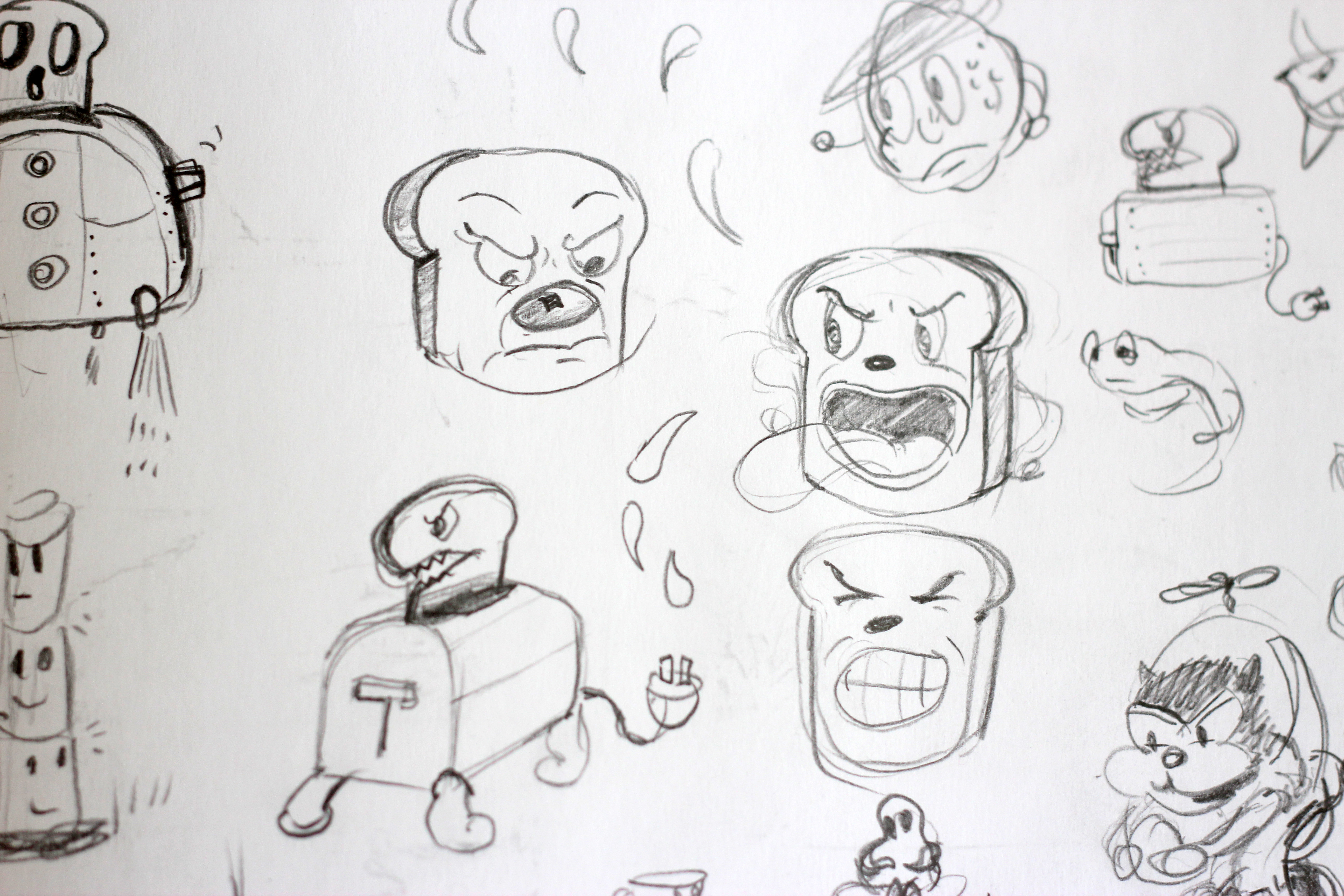 Cuphead Toast Face Sketch.