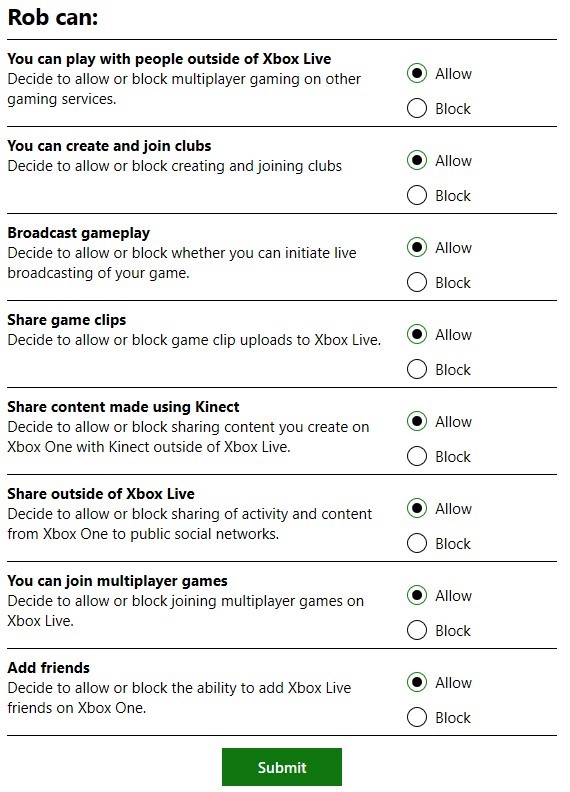 share xbox live with family