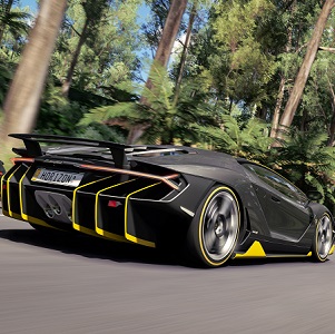 Lamborghini Centenario on jungle road in Forza Horizon 3 - Square image