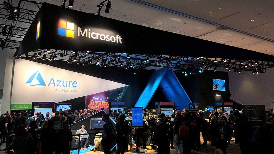 Photo of Azure booth at GDC