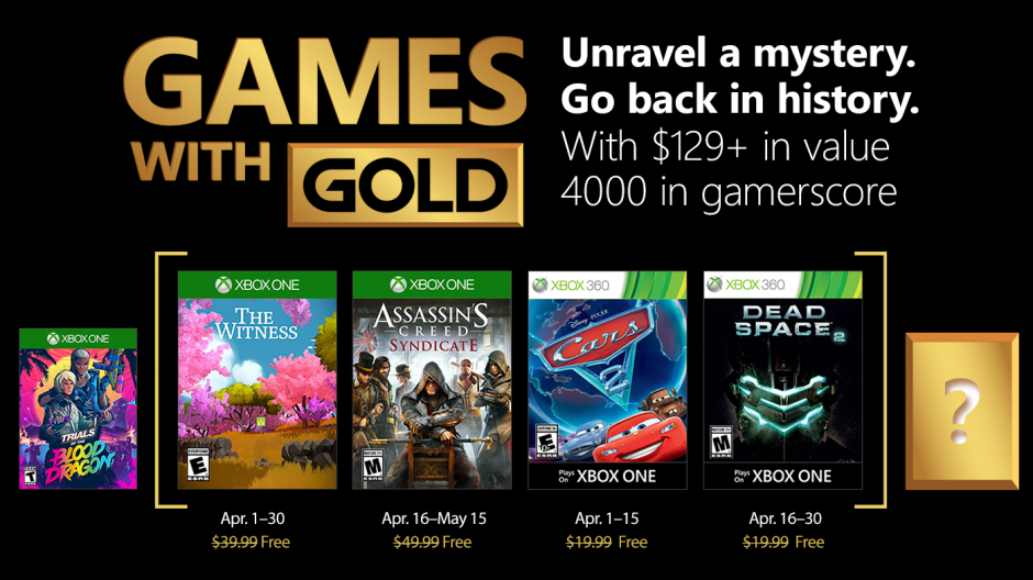 Video For New Games with Gold for April 2018