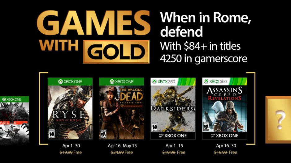 Video For Assassins, Zombies, and War are Coming to April’s Games with Gold