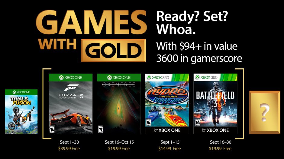 Video For September’s Games with Gold Revealed