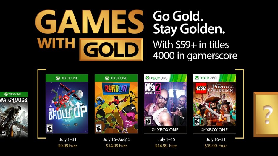 July Games with Gold Hero Image