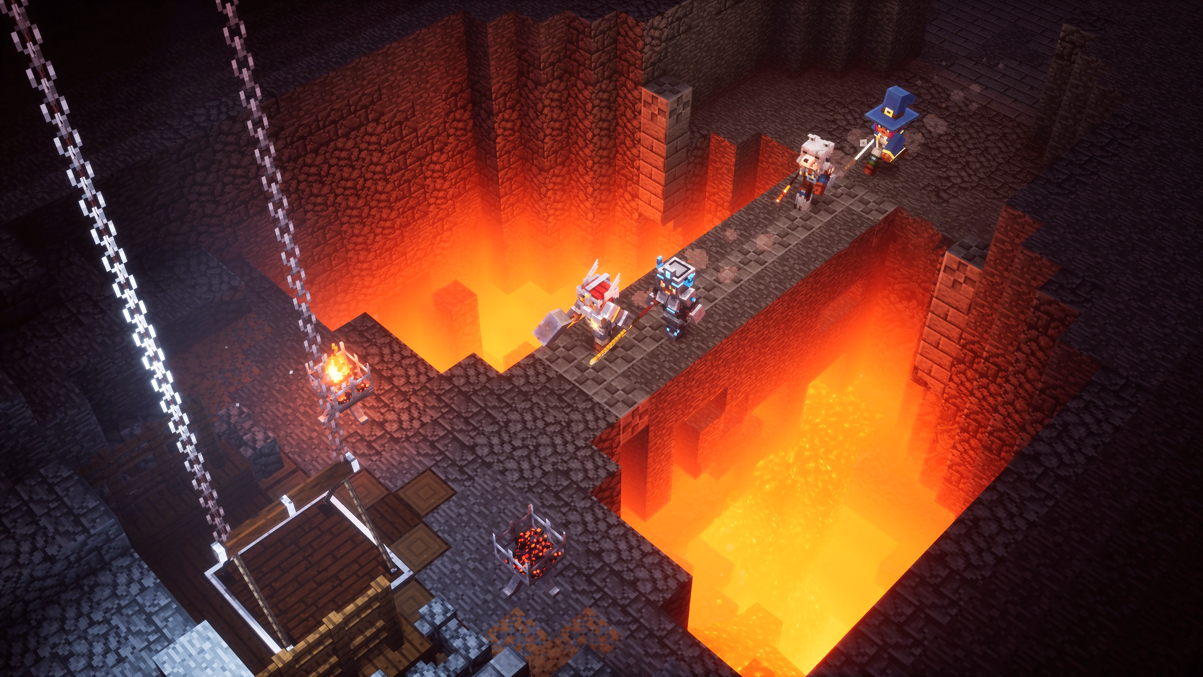 Minecraft Dungeons Screenshot Lava Bridge
