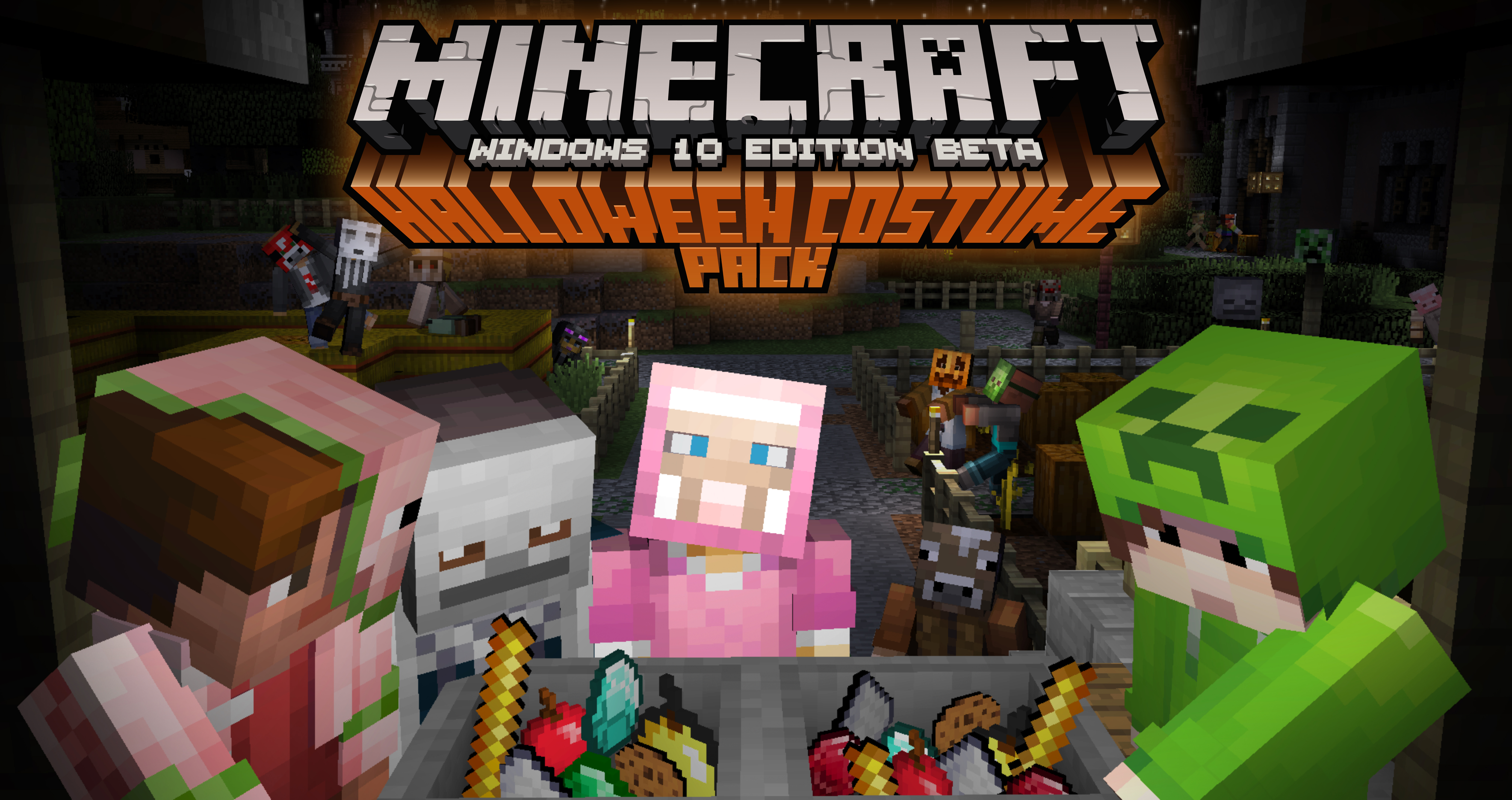 Halloween Has Arrived on Minecraft: Pocket Edition and Windows 10 Edition Beta