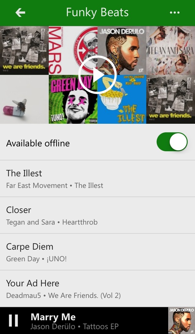 Offline playlists on Android is the latest add in a series of Xbox