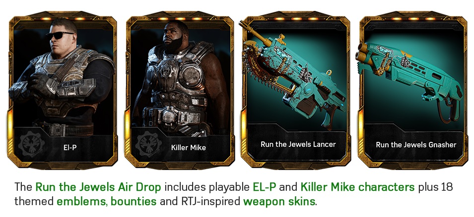 Gears of War 4 adds hip-hoppers Killer Mike and EL-P as DLC characters