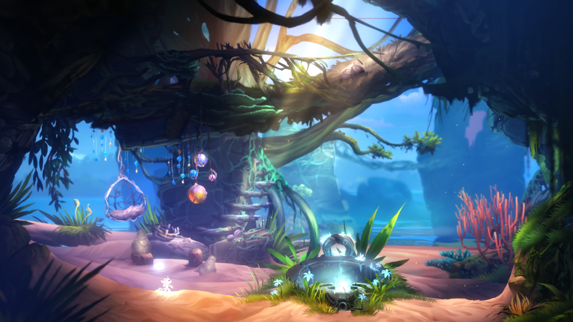 Screenshot of Ori in a new environment